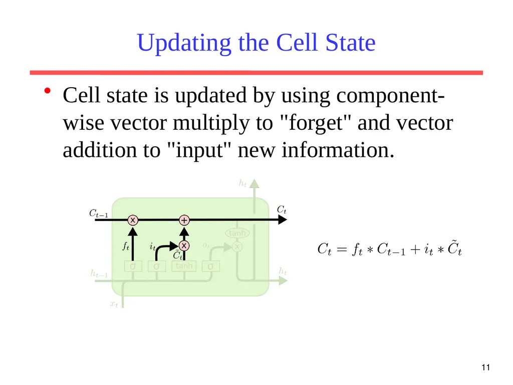 1 CS 388: Natural Language Processing: LSTM - slide 11 of 24