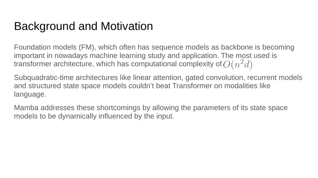 Mamba: Linear-Time Sequence Modeling with - slide 3 of 44