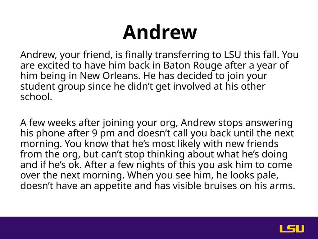 Do Something. Help stop hazing at LSU. High Risk - slide 32 of 36