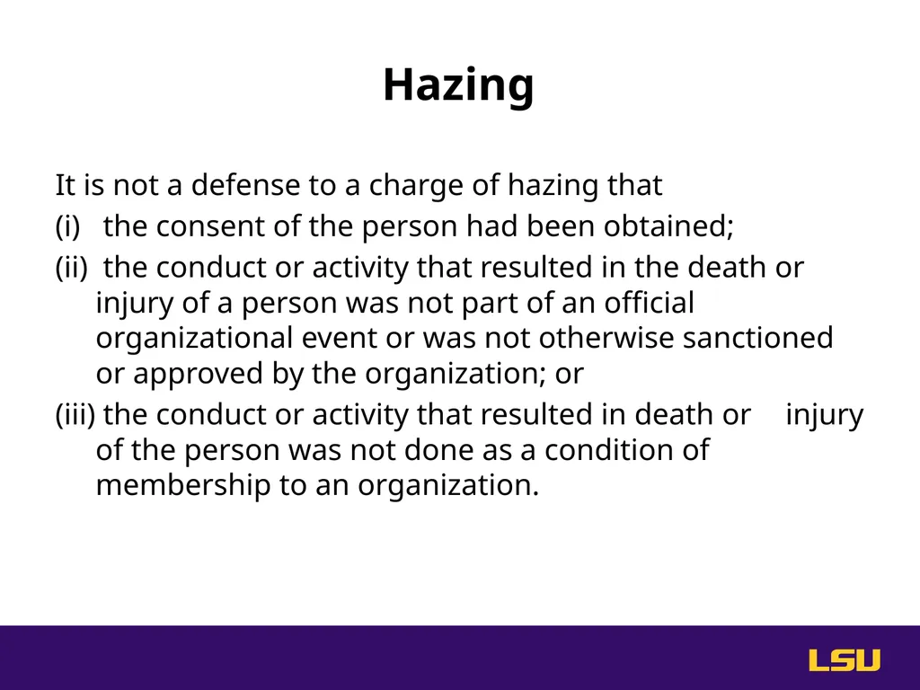 Do Something. Help stop hazing at LSU. High Risk - slide 9 of 36