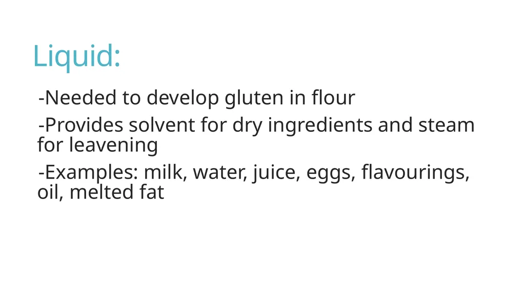 Flour Mixtures Introduction What is a flour - slide 8 of 23
