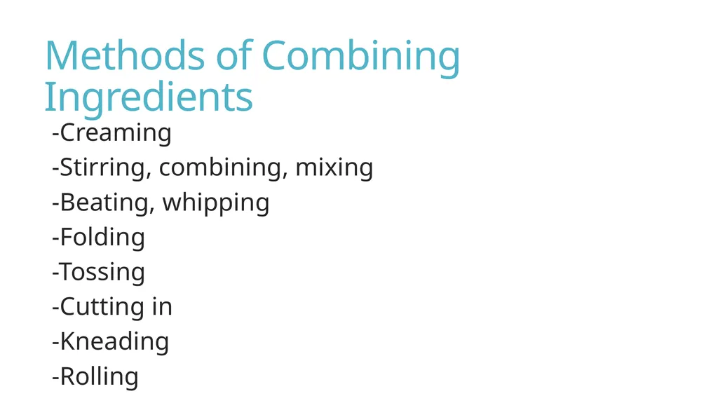 Flour Mixtures Introduction What is a flour - slide 15 of 23