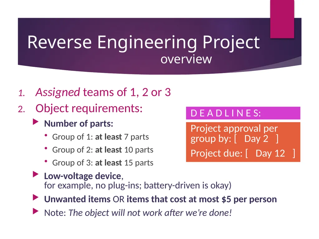 Reverse Engineering Intro What is reverse - slide 10 of 14