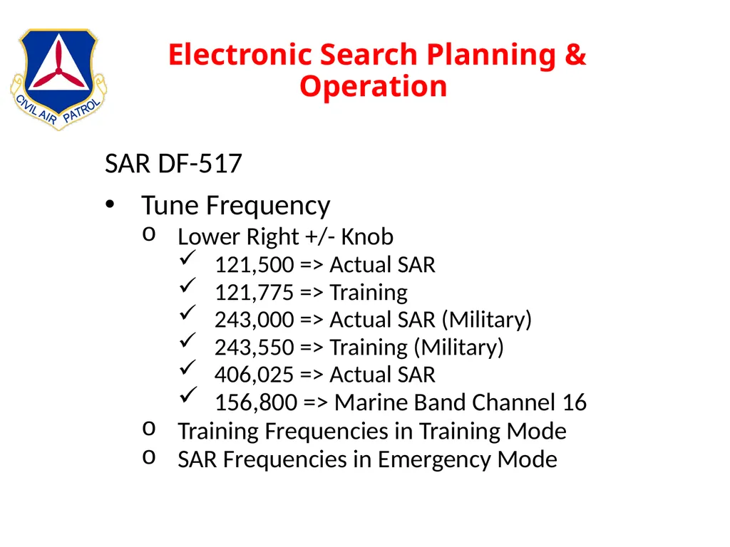 Intermediate Aircrew School Lt Col Bruce Brunkow - slide 109 of 143