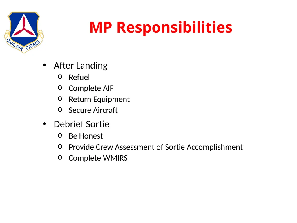 Intermediate Aircrew School Lt Col Bruce Brunkow - slide 15 of 143
