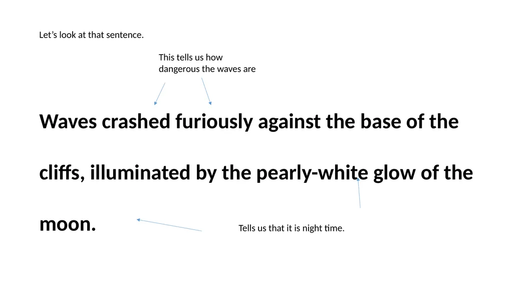 The Lighthouse Keeper Writing the opening to the - slide 6 of 7
