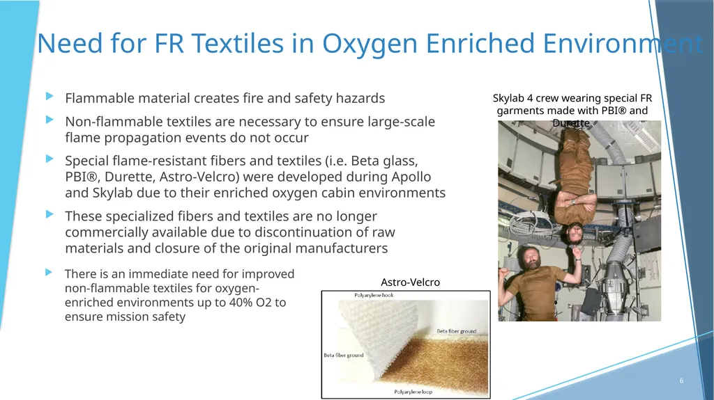 NASA’s Quest For Flame-Resistant (FR) Textiles - slide 6 of 10
