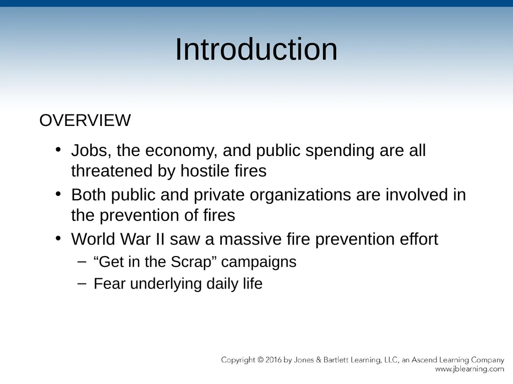 Chapter 2 Public Fire Prevention Organizations and - slide 4 of 36