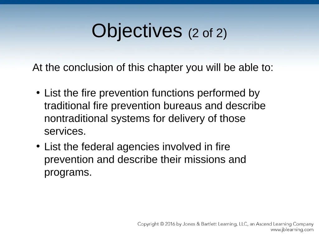 Chapter 2 Public Fire Prevention Organizations and - slide 3 of 36
