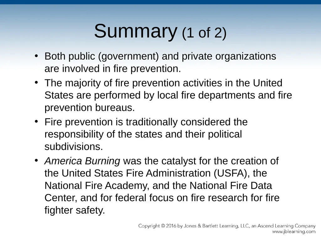 Chapter 2 Public Fire Prevention Organizations and - slide 35 of 36