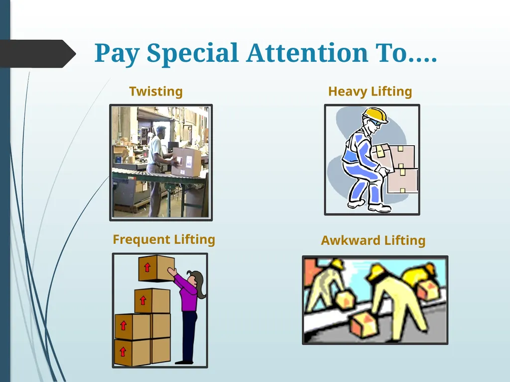 BACK SAFETY EHS Learning Objectives After - slide 6 of 17