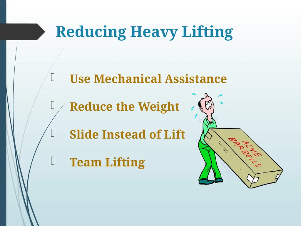 BACK SAFETY EHS Learning Objectives After - slide 8 of 17