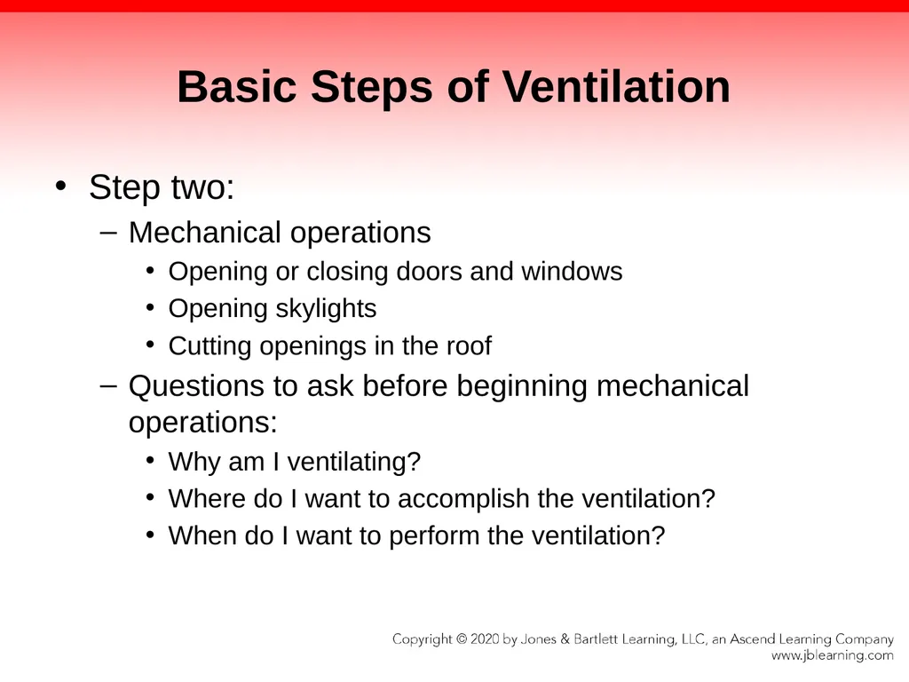 CHAPTER 13 Ventilation Knowledge Objectives - slide 17 of 117