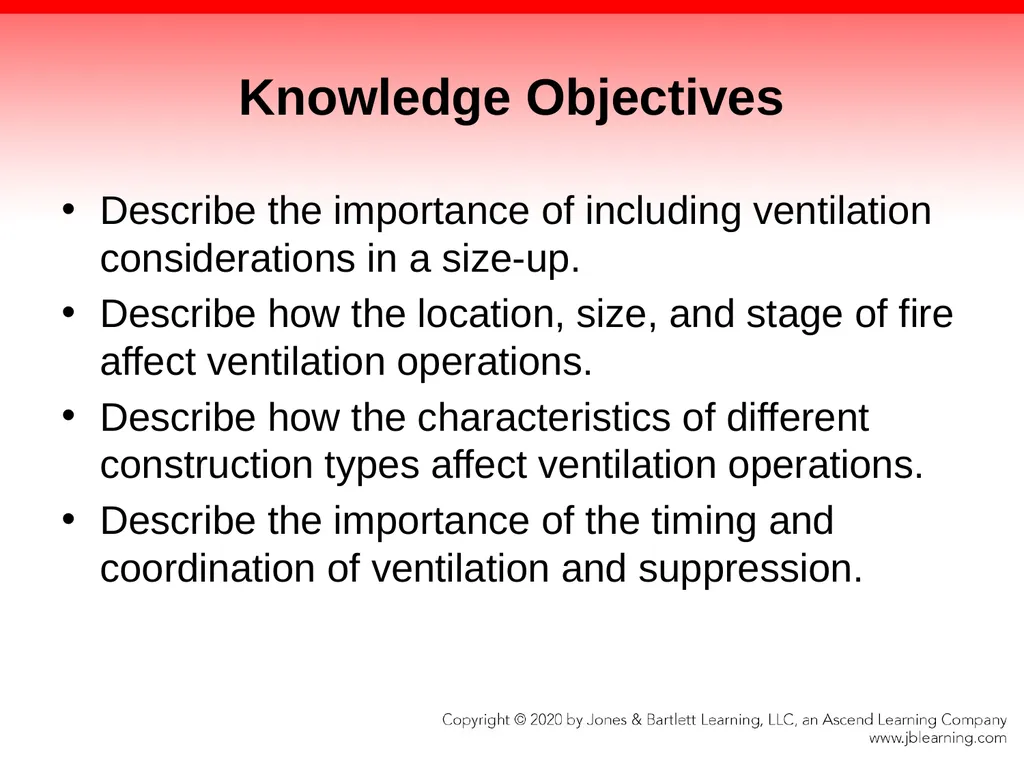 CHAPTER 13 Ventilation Knowledge Objectives - slide 3 of 117