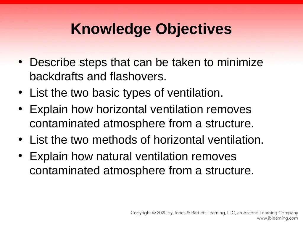 CHAPTER 13 Ventilation Knowledge Objectives - slide 4 of 117