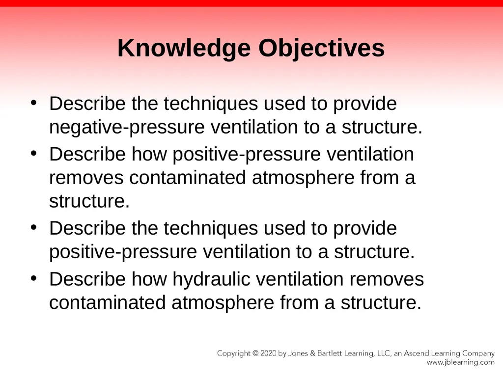 CHAPTER 13 Ventilation Knowledge Objectives - slide 6 of 117