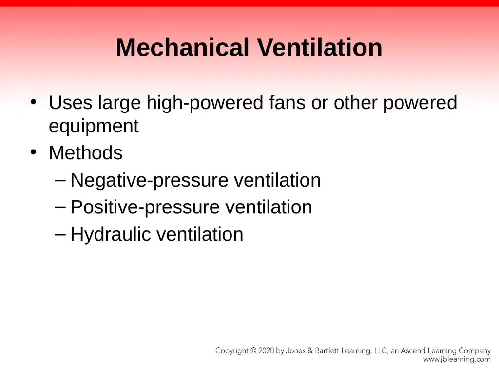 CHAPTER 13 Ventilation Knowledge Objectives - slide 55 of 117