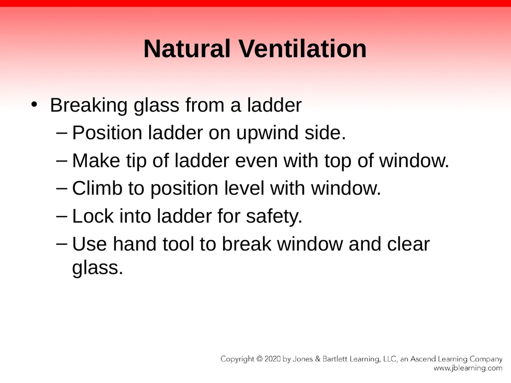CHAPTER 13 Ventilation Knowledge Objectives - slide 52 of 117