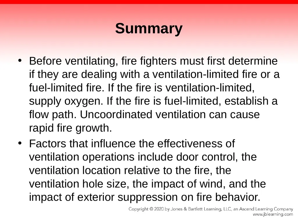 CHAPTER 13 Ventilation Knowledge Objectives - slide 105 of 117