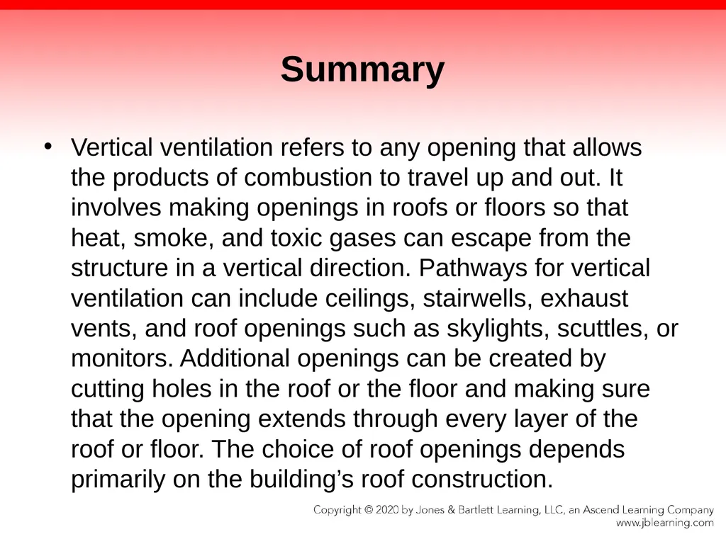 CHAPTER 13 Ventilation Knowledge Objectives - slide 108 of 117
