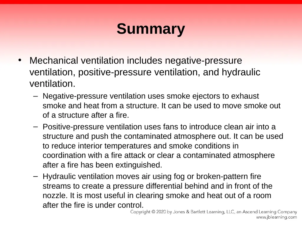 CHAPTER 13 Ventilation Knowledge Objectives - slide 109 of 117