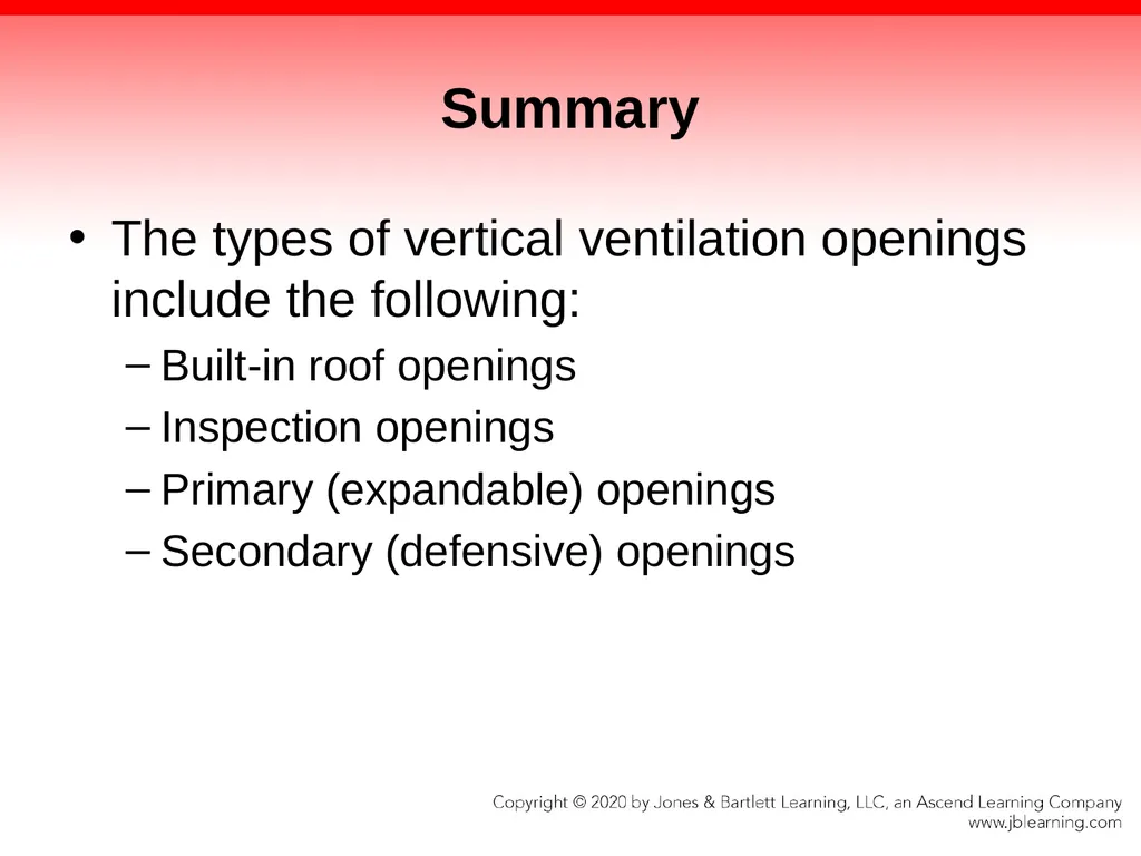 CHAPTER 13 Ventilation Knowledge Objectives - slide 115 of 117