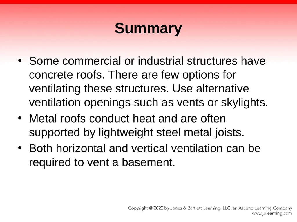 CHAPTER 13 Ventilation Knowledge Objectives - slide 116 of 117