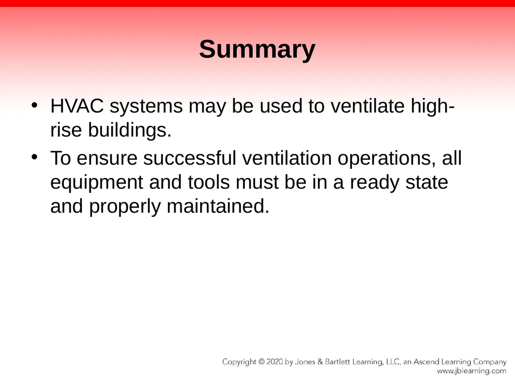 CHAPTER 13 Ventilation Knowledge Objectives - slide 117 of 117