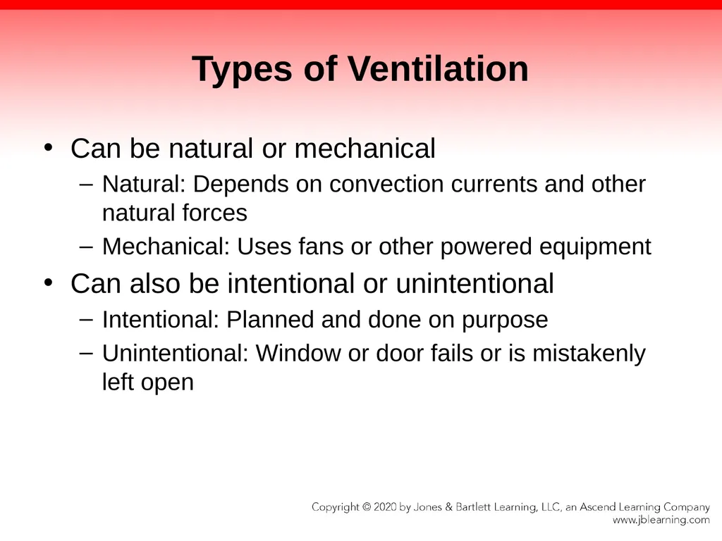 CHAPTER 13 Ventilation Knowledge Objectives - slide 47 of 117