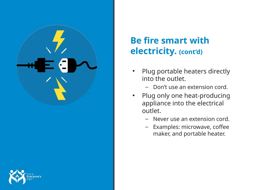 Fire Safety Tips Overview for Presenters: Fire is - slide 10 of 25