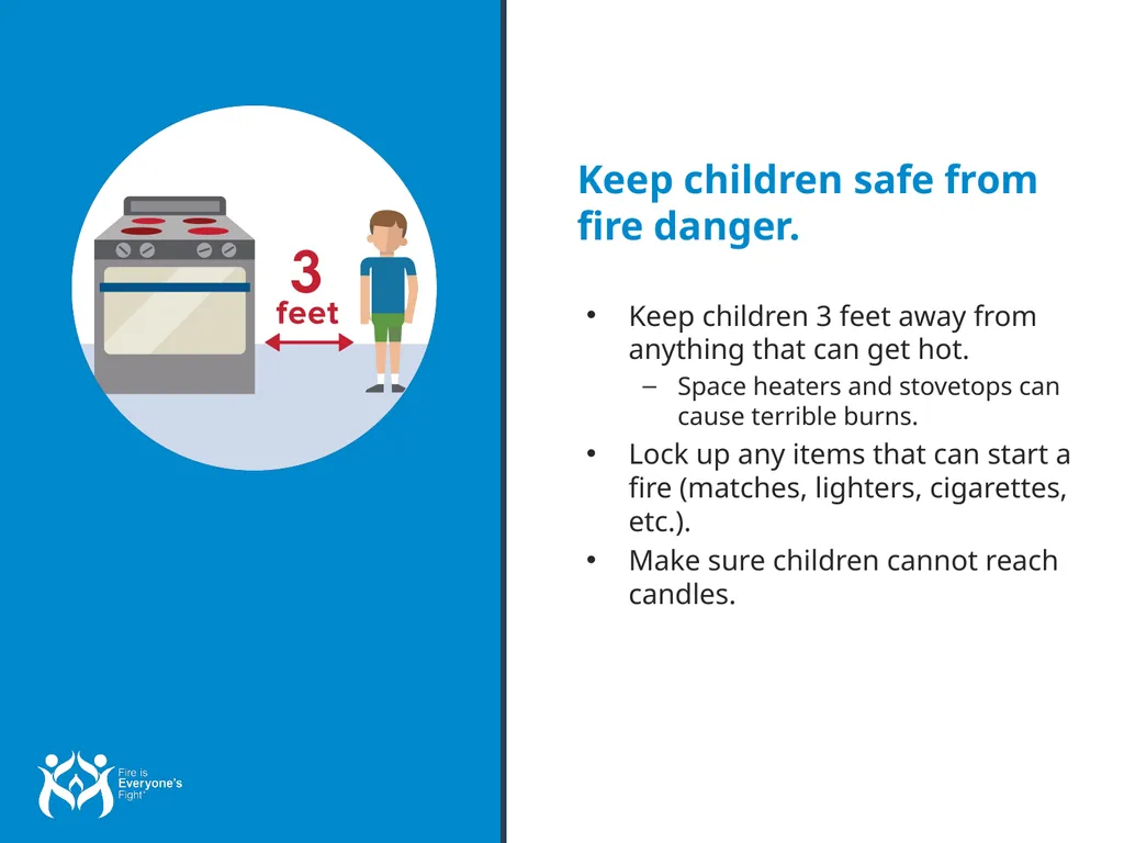 Fire Safety Tips Overview for Presenters: Fire is - slide 15 of 25