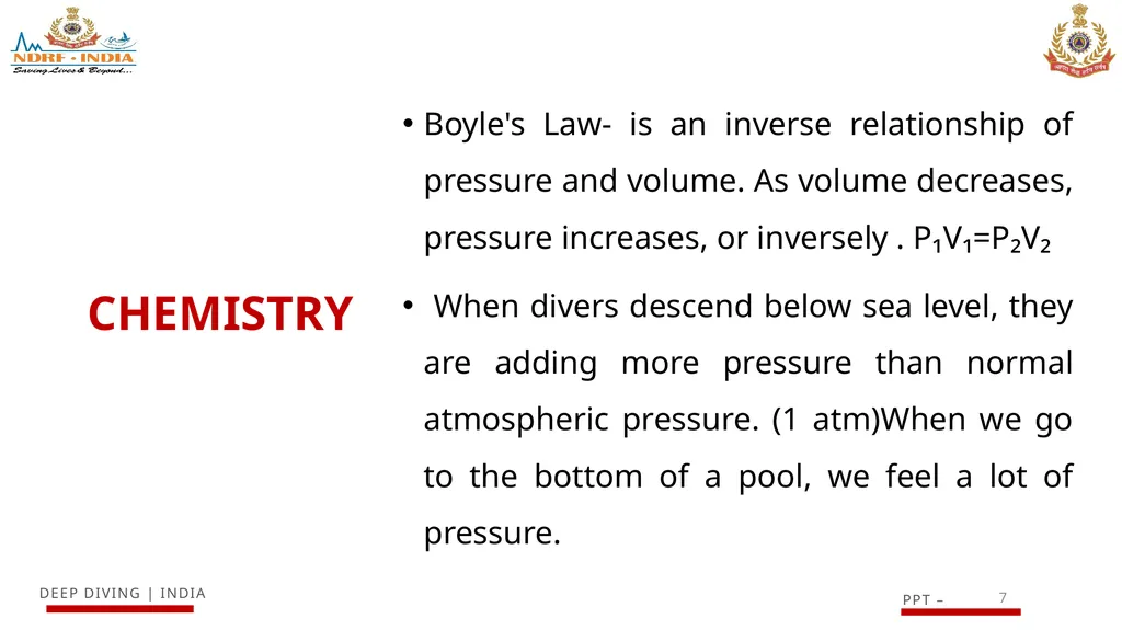 1 SCUBA AND ITS MAINTENANCE OBJECTIVE After - slide 7 of 42