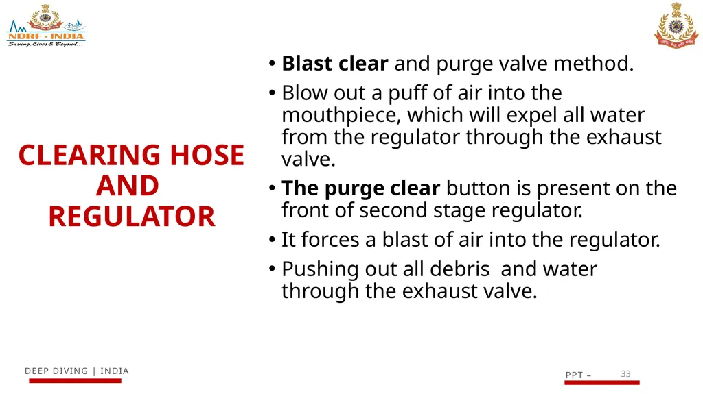 1 SCUBA AND ITS MAINTENANCE OBJECTIVE After - slide 33 of 42