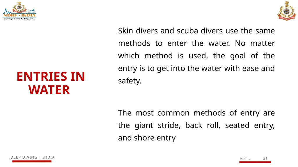 1 SCUBA AND ITS MAINTENANCE OBJECTIVE After - slide 21 of 42