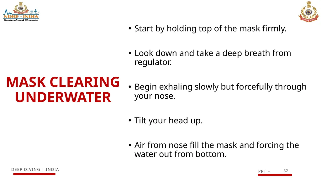 1 SCUBA AND ITS MAINTENANCE OBJECTIVE After - slide 32 of 42