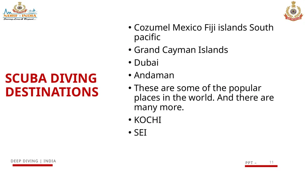 1 SCUBA AND ITS MAINTENANCE OBJECTIVE After - slide 11 of 42