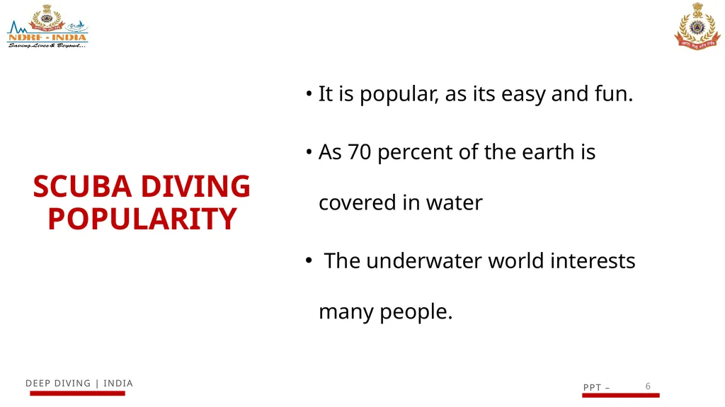 1 SCUBA AND ITS MAINTENANCE OBJECTIVE After - slide 6 of 42