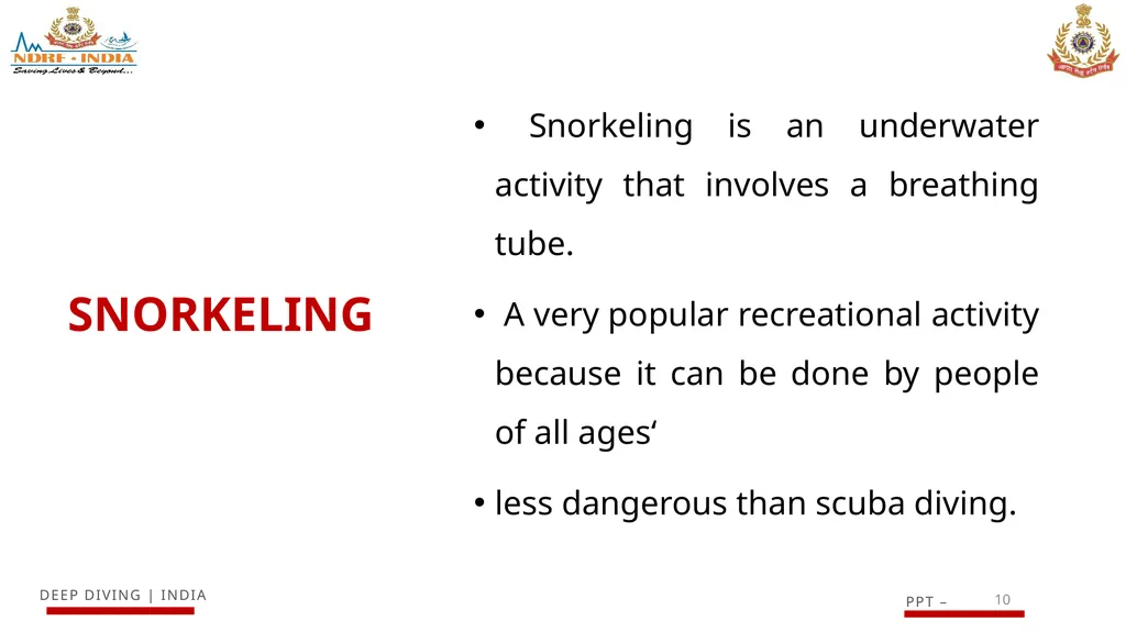 1 SCUBA AND ITS MAINTENANCE OBJECTIVE After - slide 10 of 42