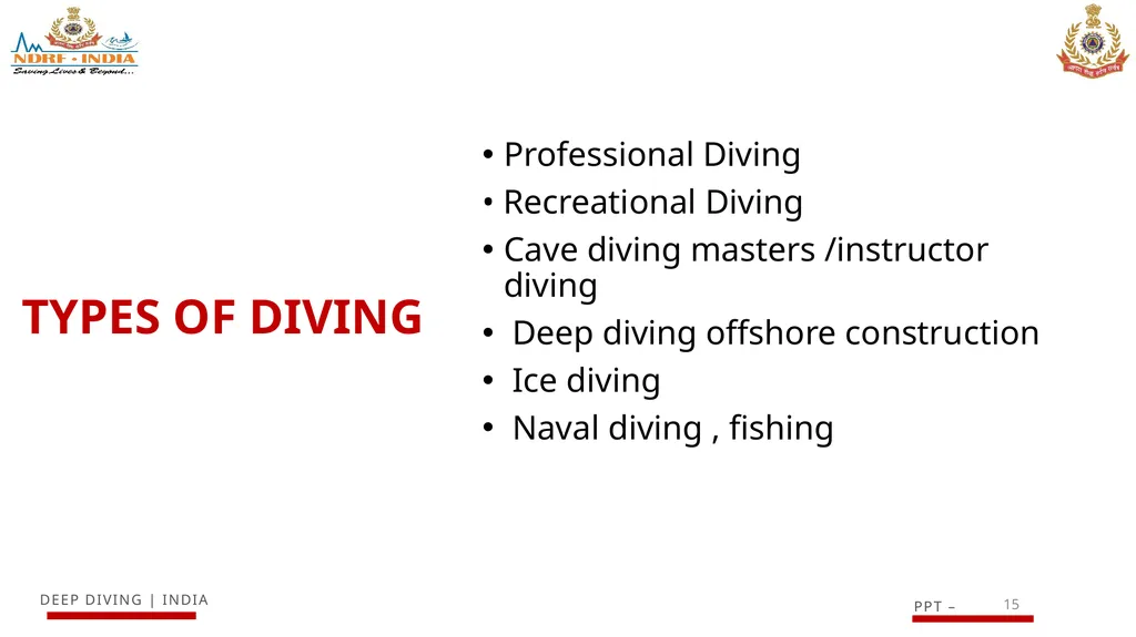 1 SCUBA AND ITS MAINTENANCE OBJECTIVE After - slide 15 of 42