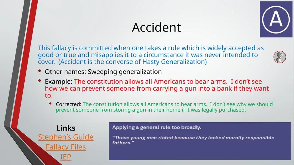 Inductive Arguments: Fallacies ID1050– - slide 12 of 17