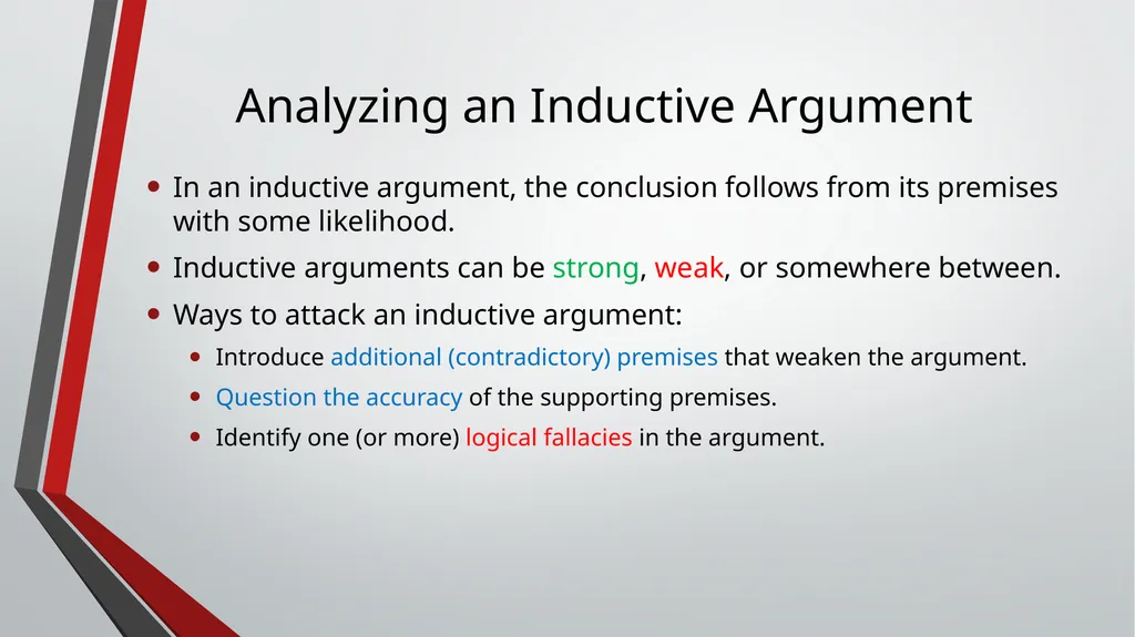 Inductive Arguments: Fallacies ID1050– - slide 2 of 17