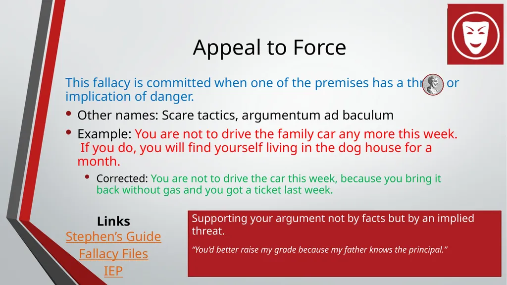 Inductive Arguments: Fallacies ID1050– - slide 7 of 17