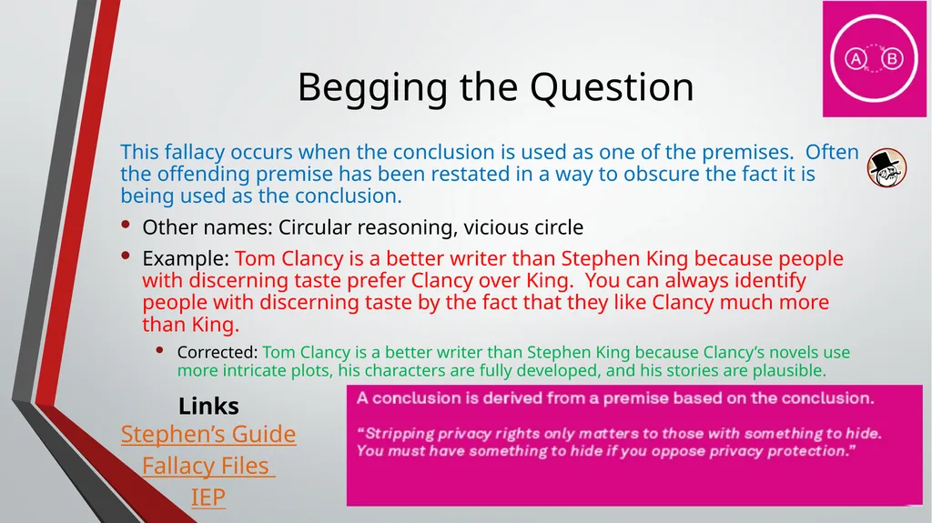 Inductive Arguments: Fallacies ID1050– - slide 14 of 17