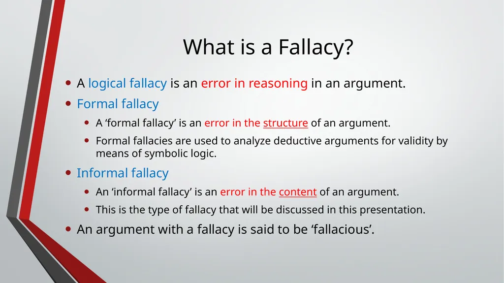 Inductive Arguments: Fallacies ID1050– - slide 3 of 17
