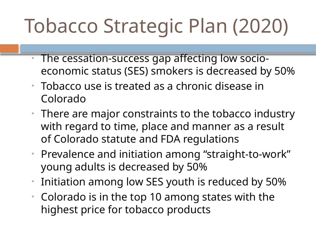 Selecting strategies to prevent and reduce TOBACCO - slide 18 of 85