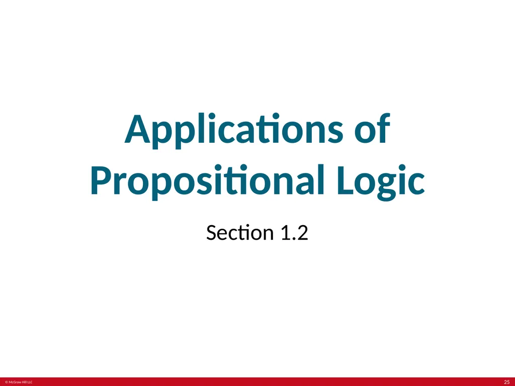 The Foundations: Logic and Proofs Chapter 1, Part - slide 25 of 64