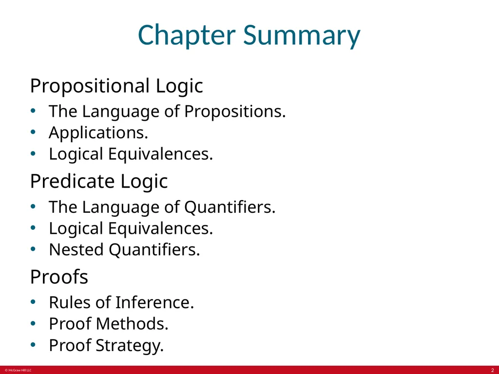 The Foundations: Logic and Proofs Chapter 1, Part - slide 2 of 64