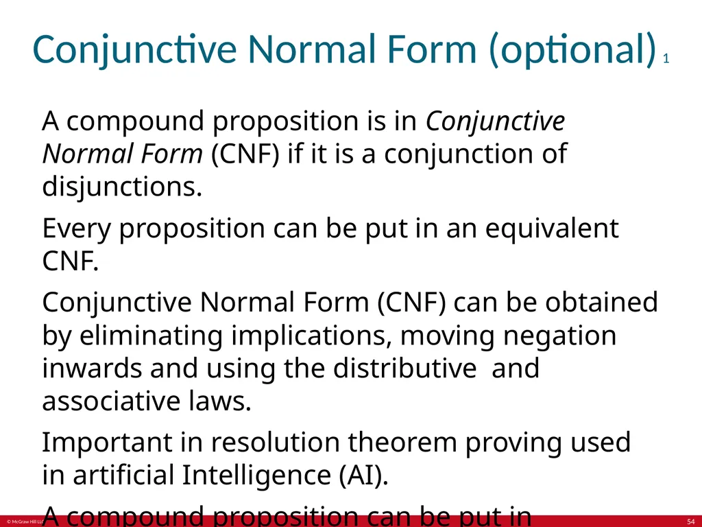 The Foundations: Logic and Proofs Chapter 1, Part - slide 54 of 64