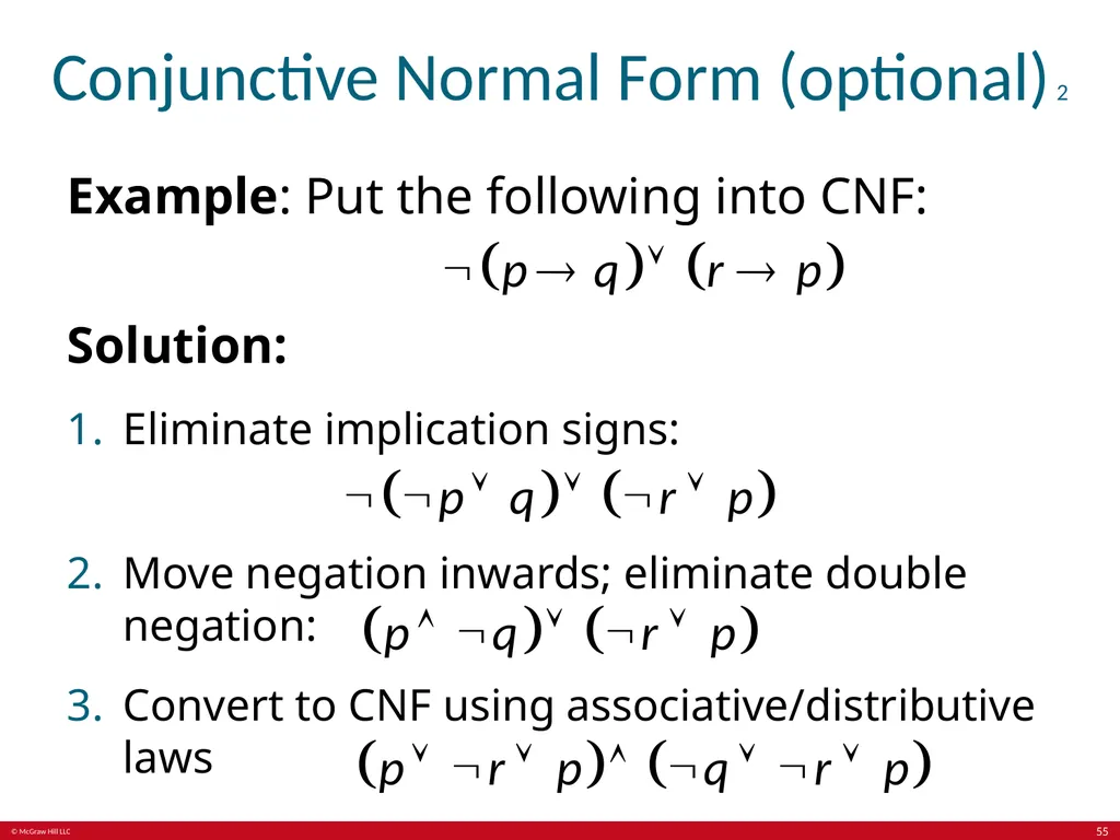 The Foundations: Logic and Proofs Chapter 1, Part - slide 55 of 64