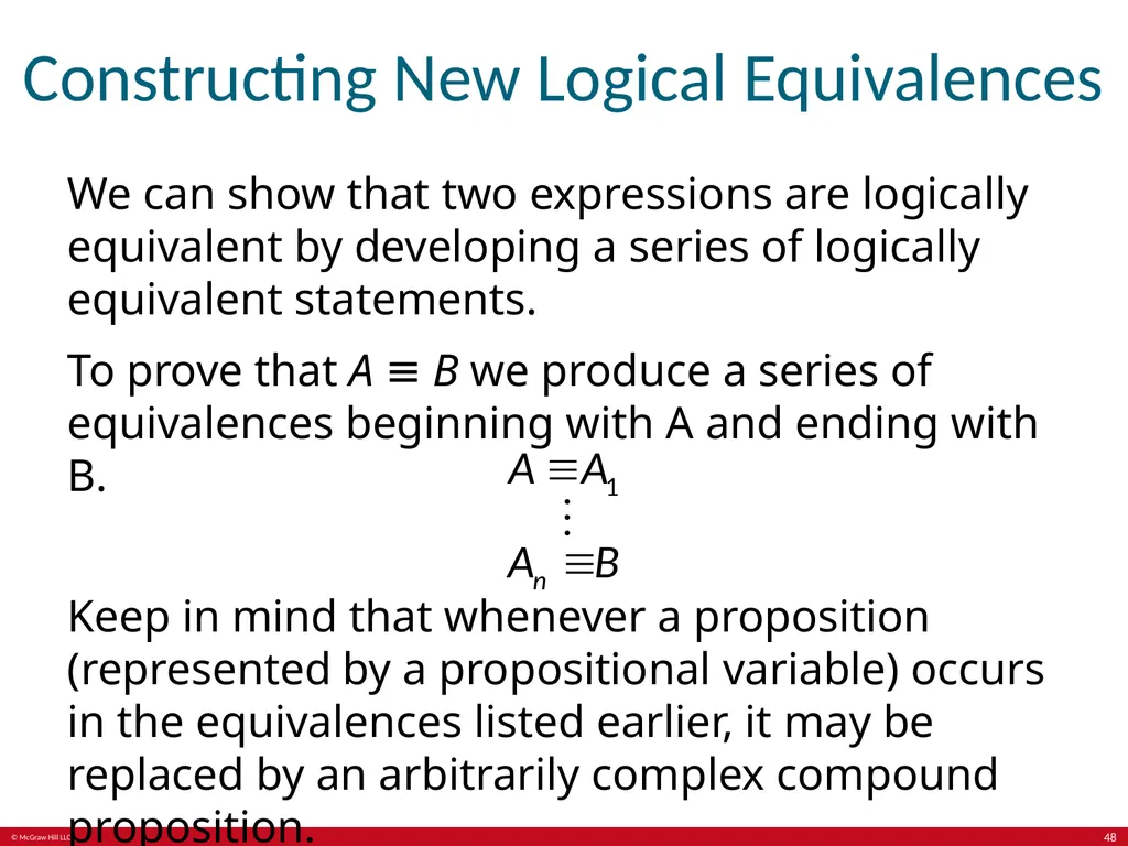 The Foundations: Logic and Proofs Chapter 1, Part - slide 48 of 64